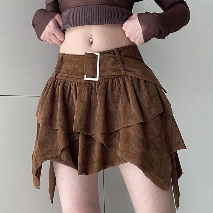 Fairycore Aesthetic Cord Skirt Maxct