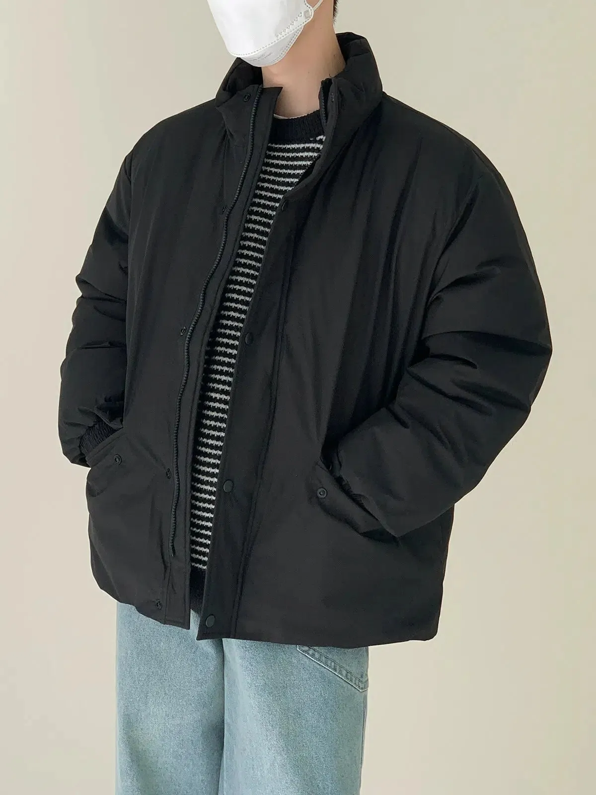 Maxct Filled Cotton Stand Collar Down Jacket