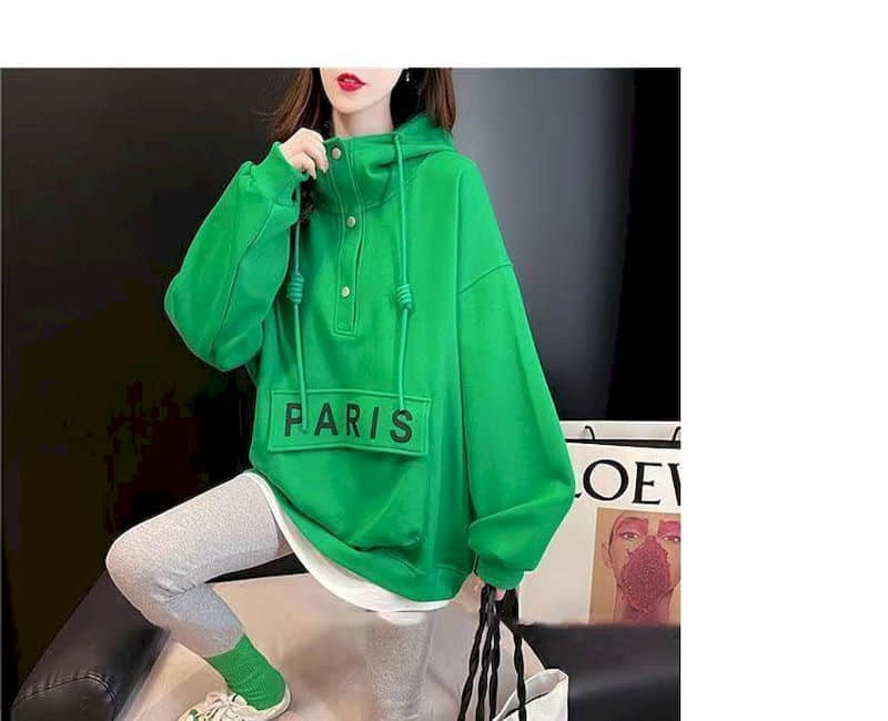 Woman's Spring-Autumn Thin Paris Hoodie Pullover - true deals club