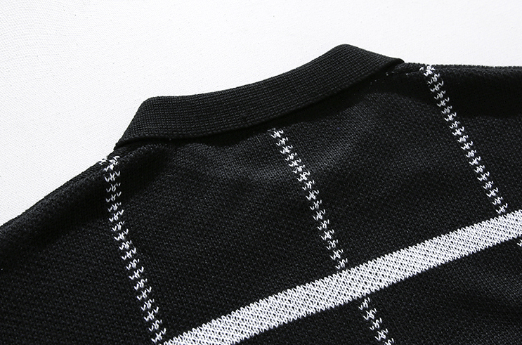 Maxct 6229 Plaid Half Zip-Up Collar Sweater