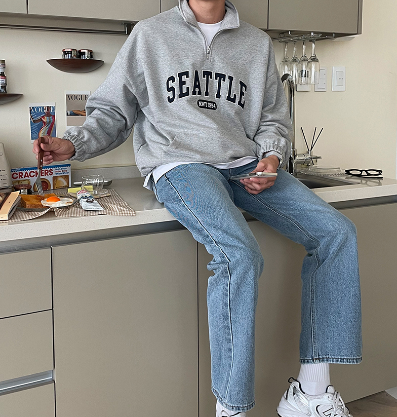 Maxct 4308 HALF ZIP-UP SEATTLE TURTLENECK SWEATER
