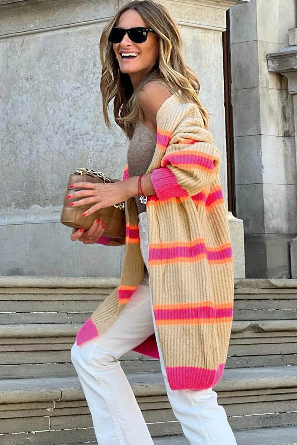 Maxct &Ribbed Long Sleeve Cardigan