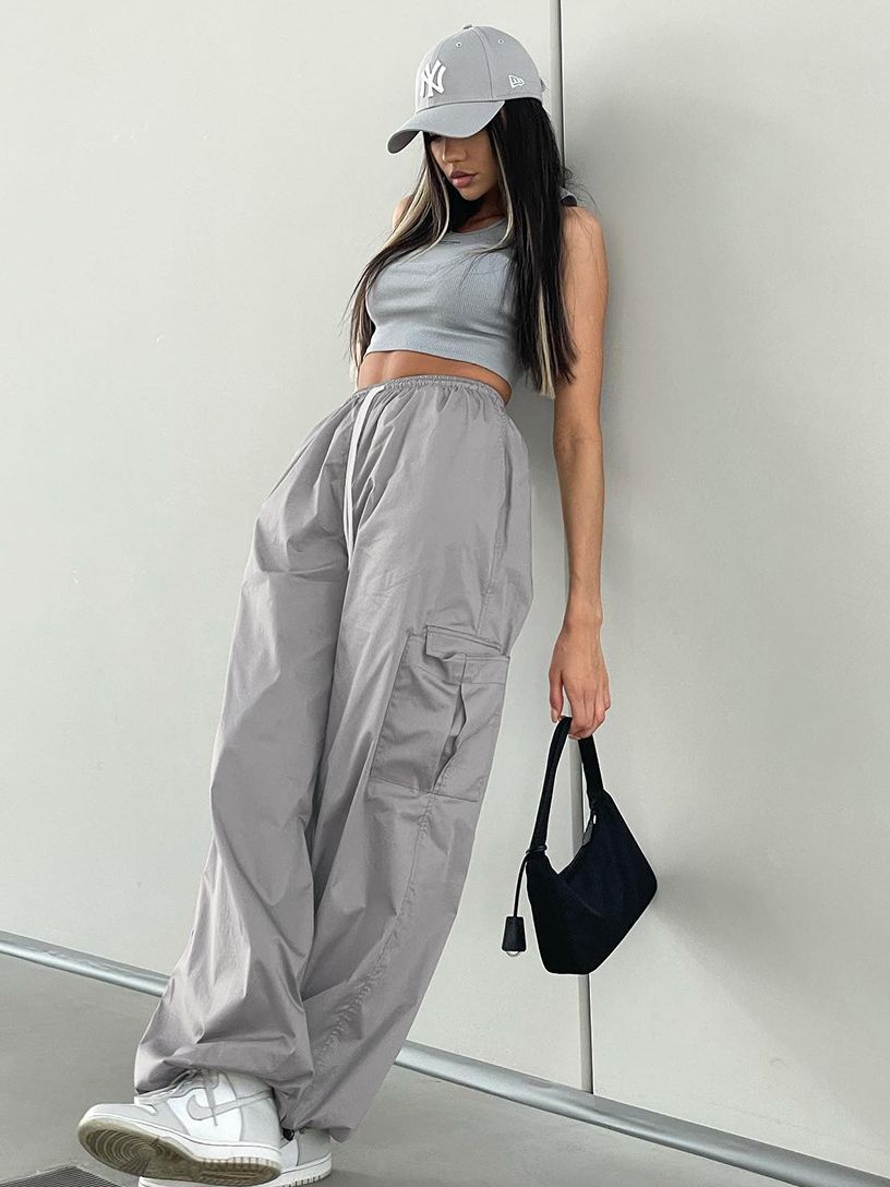 Maxct Vintage Oversized Parachute Cargo Pants