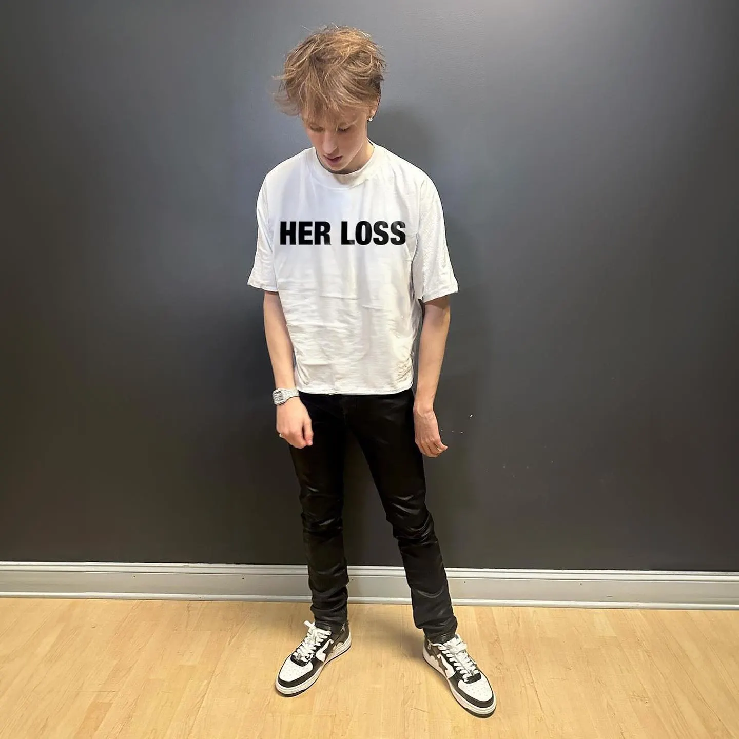 Y2K Street Hip Hop Harajuku Round Neck Oversized T-Shirt Men's Retro Gothic Rock Casual Loose Versatile Short Sleeve Top Women
