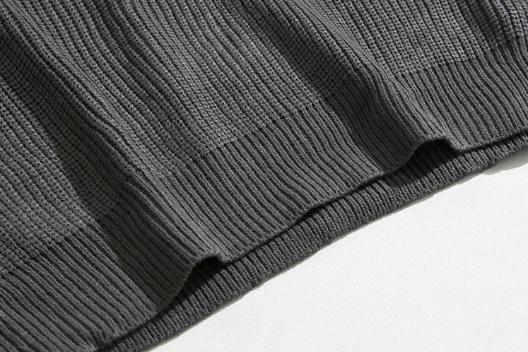 Maxct 5519 Knitted Quarter Button-Up Shirt Sweater