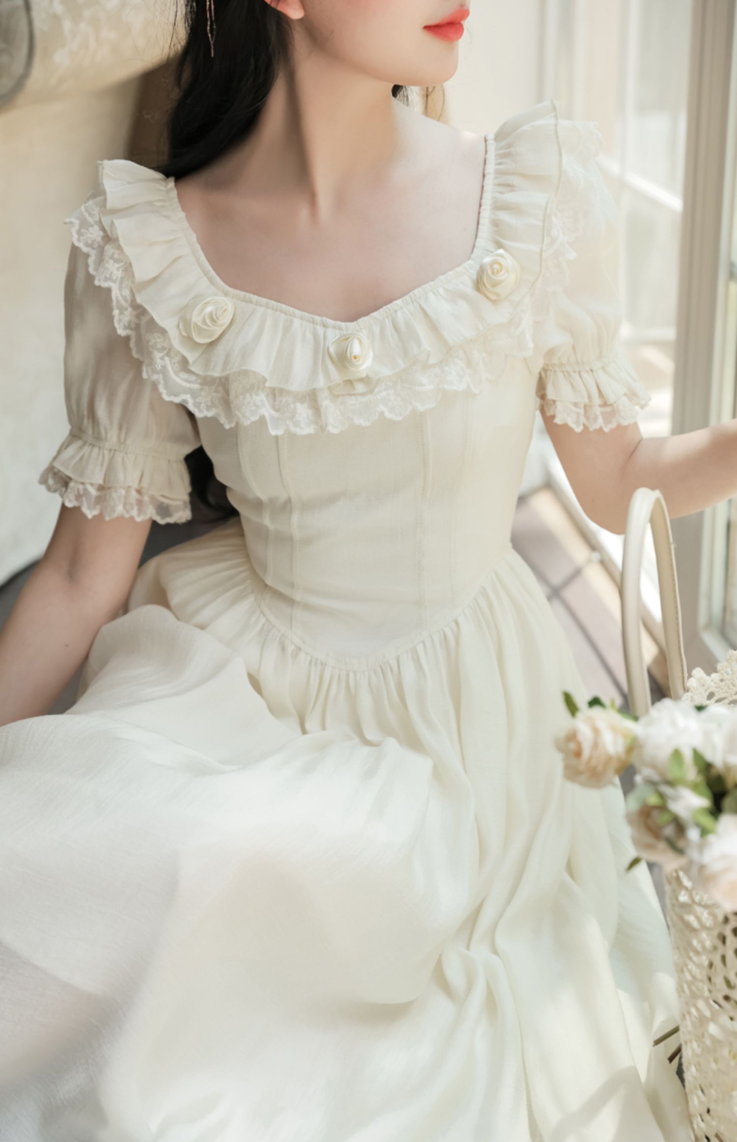 Blanc Rose Midi Dress Maxct