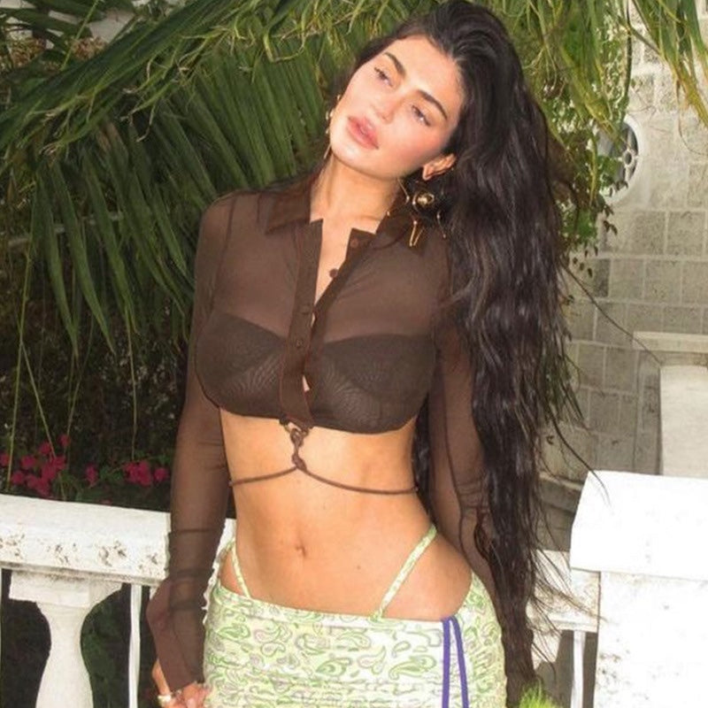 Maxct Mindy See-Through Crop Shirt