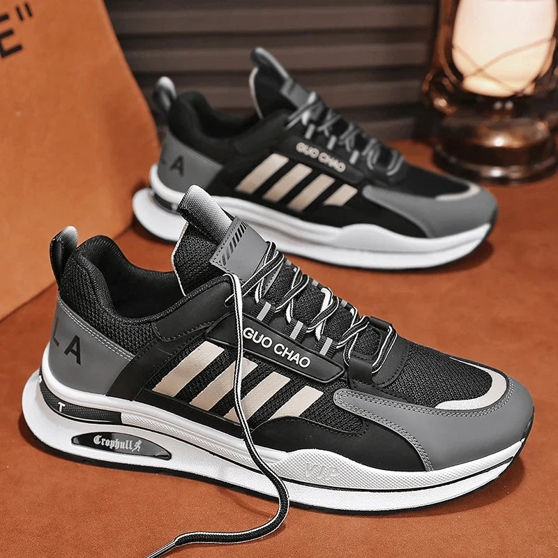 Men's Luxury Leather Sneakers Comfortable Summer Running Shoes Maxct