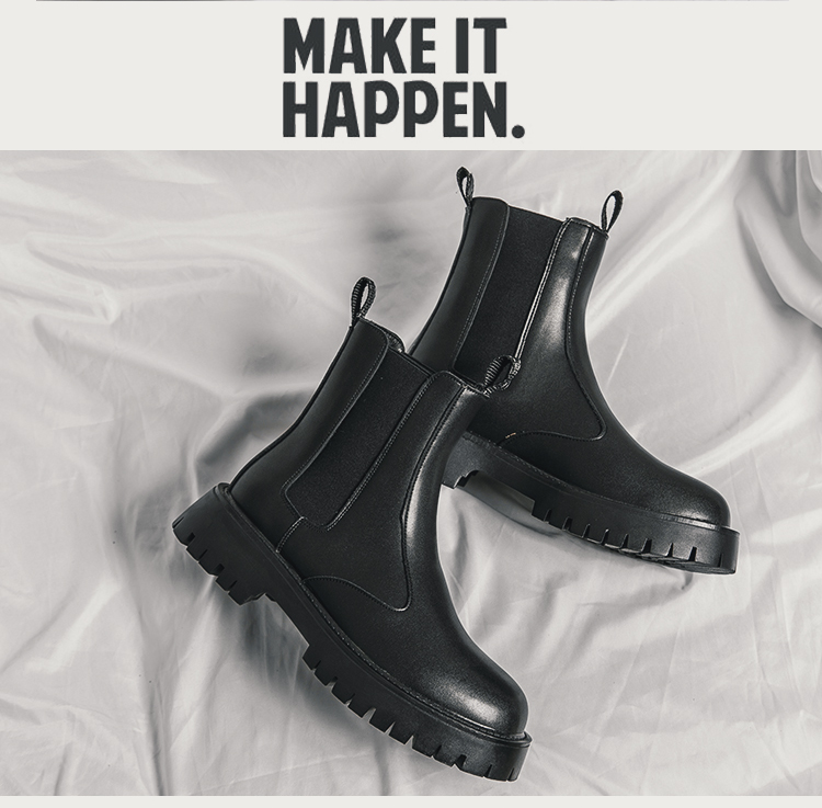 Leather Chelsea Ankle Boots - Easy Slip- - true-deals-club