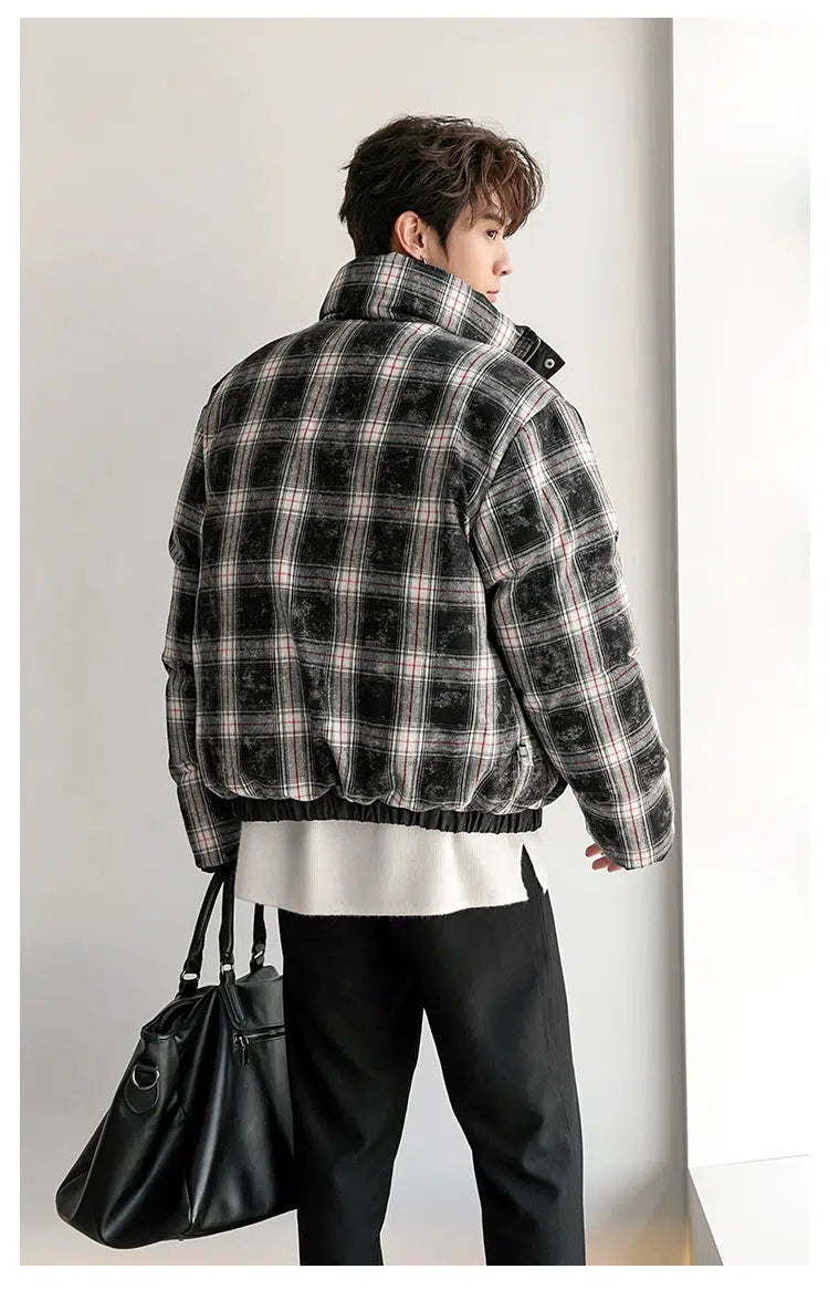 Maxct Double-Side Plaid Cotton Jacket