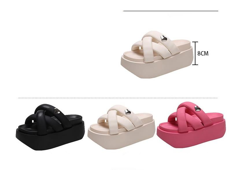 Chunky Sandals Women's 8CM Thick Bottom Wedge - true deals club