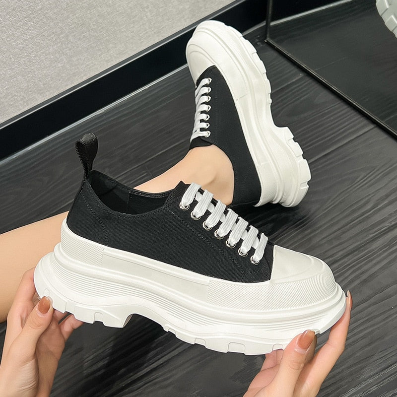Chunky Canvas Sneakers for Women Maxct