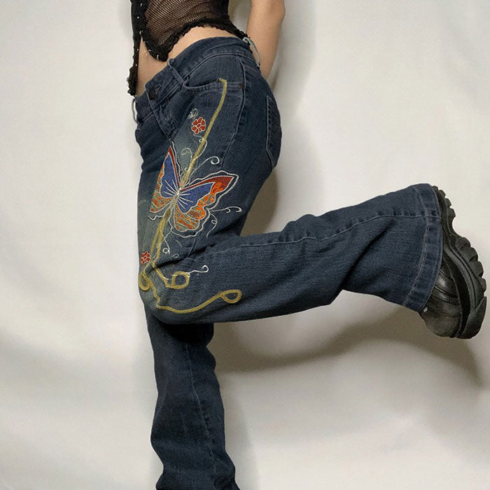 Y2K Aesthetic Wide Leg Jeans Maxct