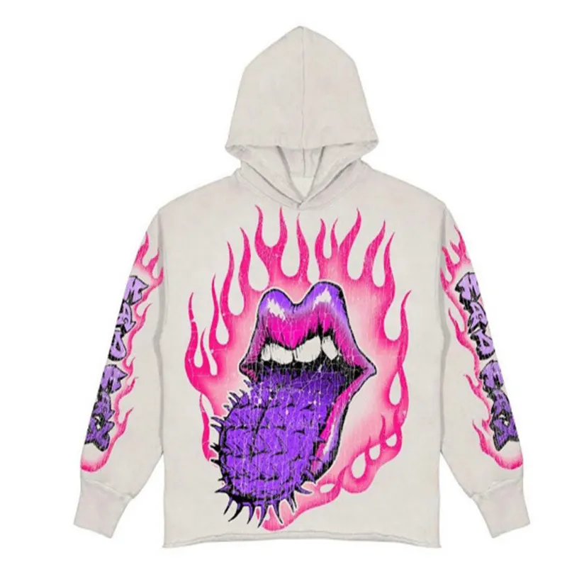 Maxct Hot Selling Street Skull Pullover Sweater Peripheral 3D Digital Printing Casual Loose Hooded Sweater