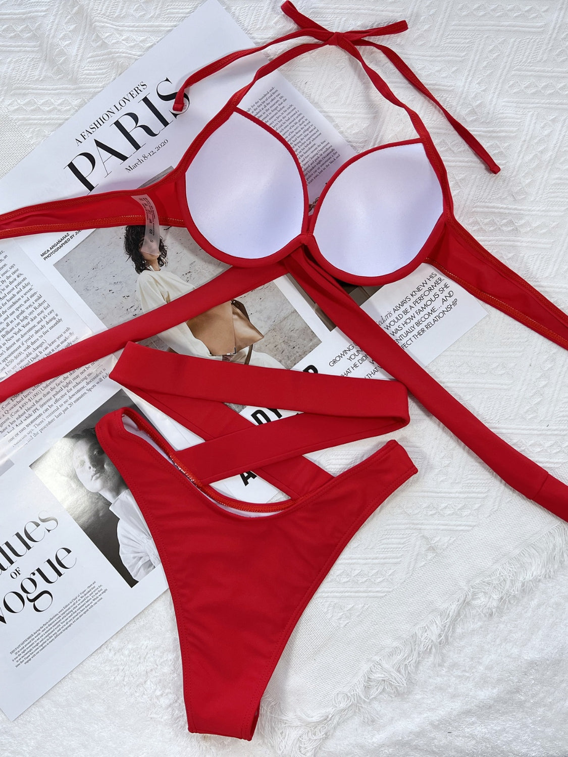 Maxct &Crisscross Halter Neck Bikini Set