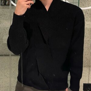 Maxct - Mens Solid Cable Knit Sweater