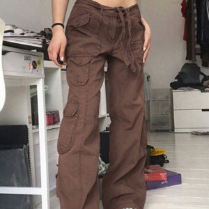 Washed Pocket Patched Cargo Jeans Maxct