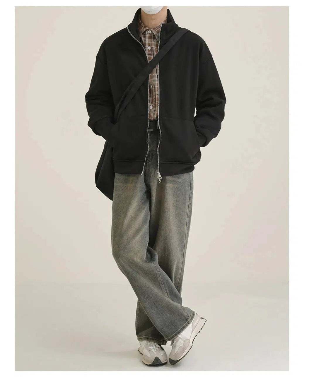 Maxct Stand Collar Zipper Jacket