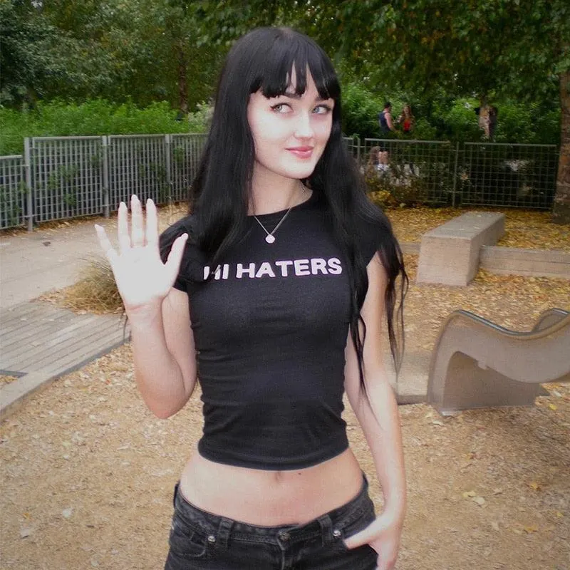 Maxct &Hi & Bye Haters Crop Top