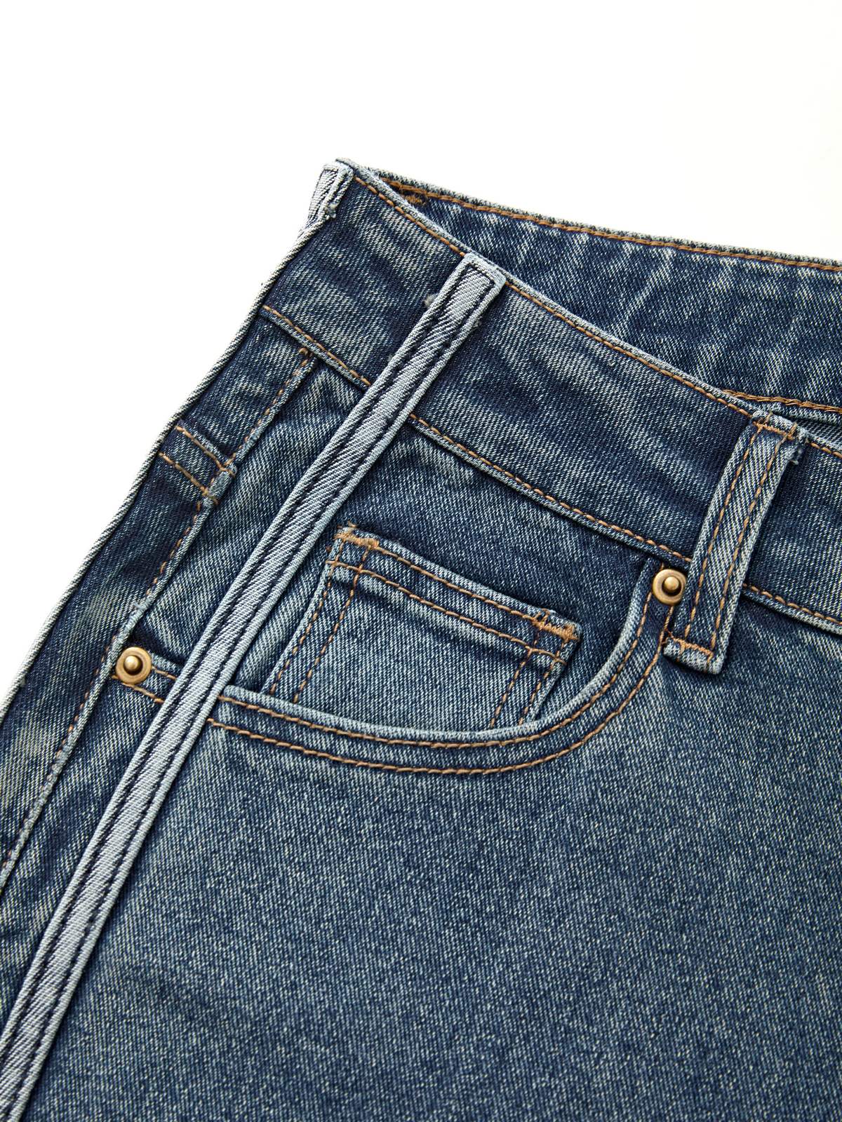 Panel Striped Vintage Flare Jeans Maxct