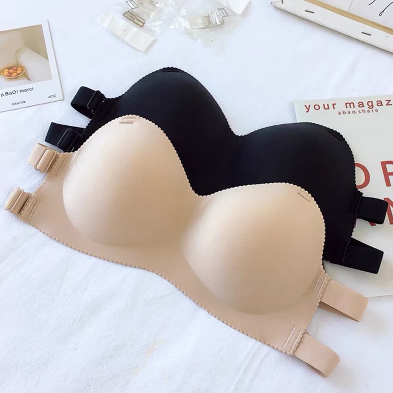 Maxct Tube Top Women Strapless Bra Adjusted Large Size No Wire Thin Sexy Underwear Push Up Breathable Strap