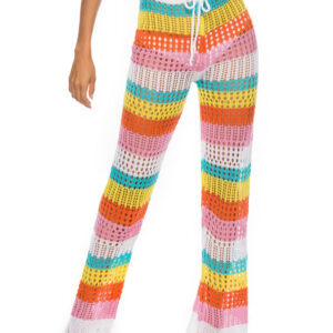 Maxct &Cutout Contrast High Waist Swim Pants