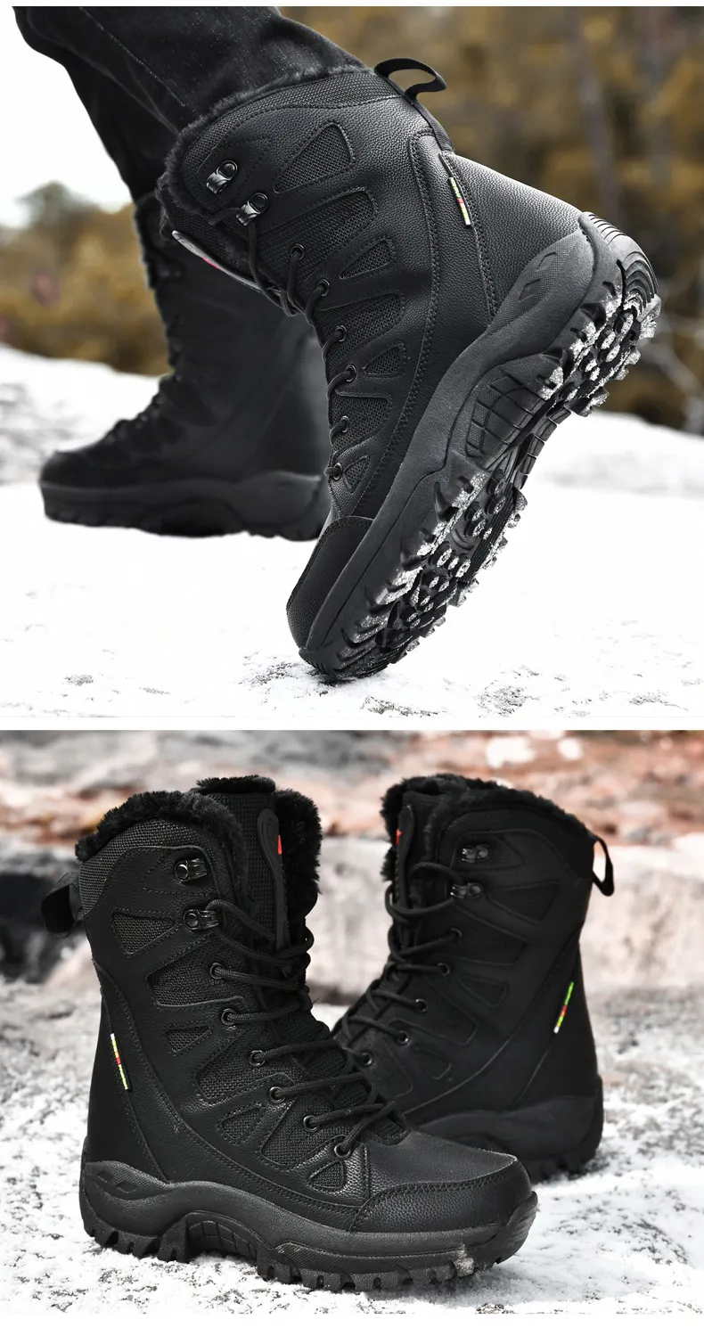 Unisex High Top Warm Plush Snow Boots - true-deals-club