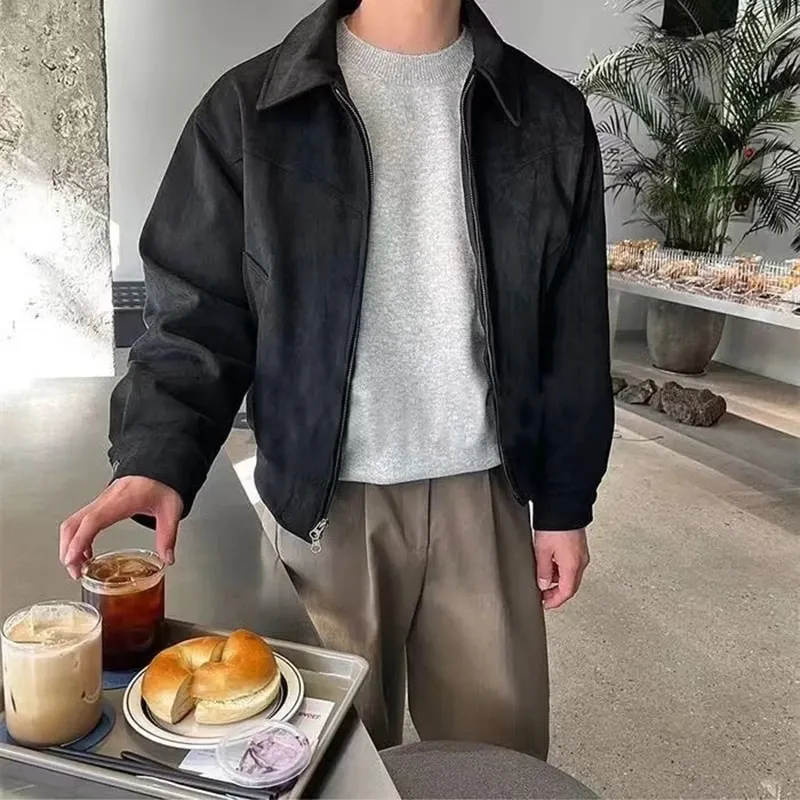 &LLYGE Vintage Loose Lapel Solid Jacket