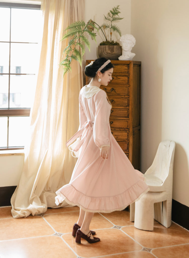 Sweet Floral Embroidered Midi Dress Maxct