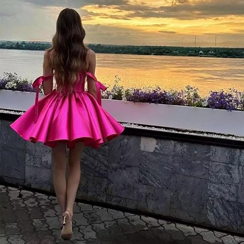 Maxct avant garde dress to impress Wedding Dress Mini Satin Dress Tube Top Backless Satin Banquet Party Skirt
