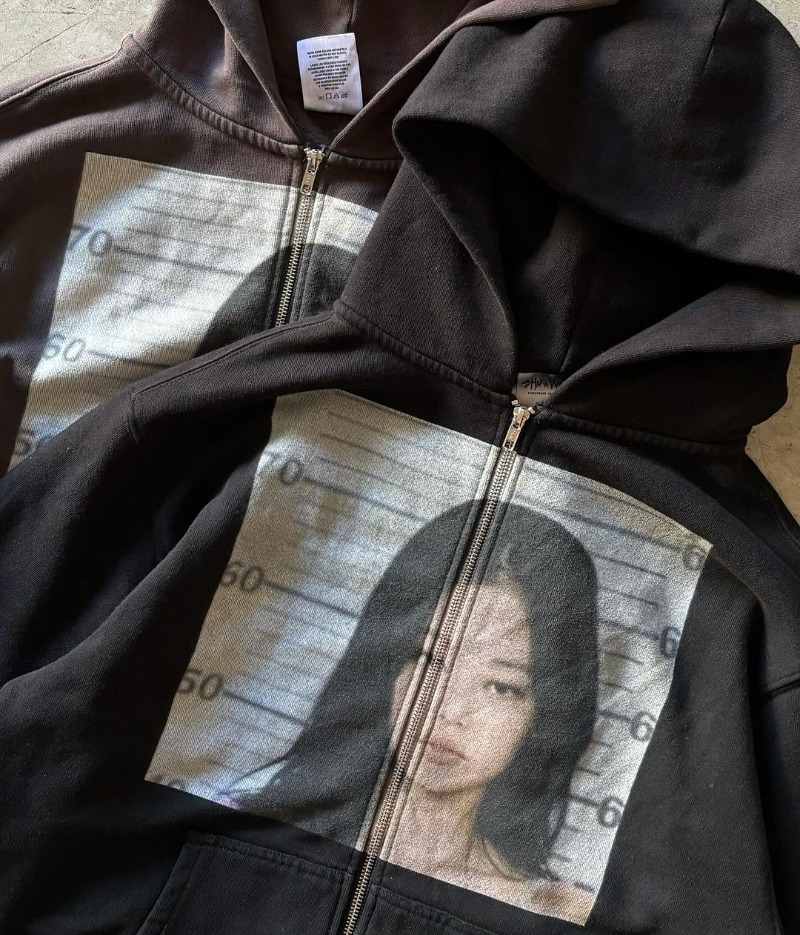 Maxct New Retro Large Print Zipper Hoodie Streetwear Men and Women Streetwear Hip Hop Loose Harajuku Korean Casual Hooded Sweatshirt