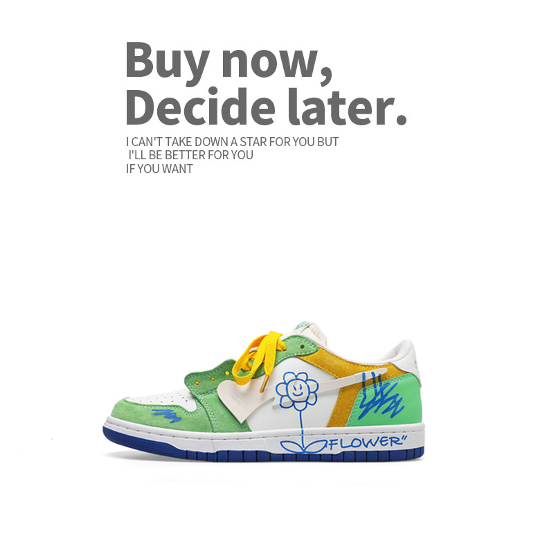 Low-top Graffiti Skateboard Shoes - true deals club