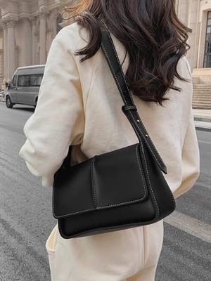 Bag For Love - Minimalist Textured Baguette Bag - Women Maxct Bags