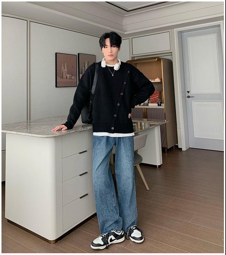 Maxct Black Half Cardigan Sweater