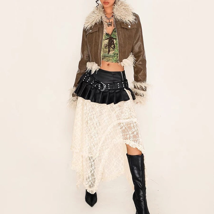 Danger Zone Leather Micro Skirt Maxct