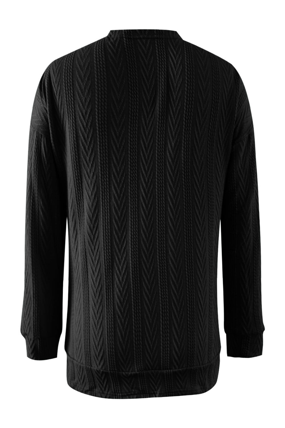 Maxct &Full Size Textured Open Front Long Sleeve Cardigan