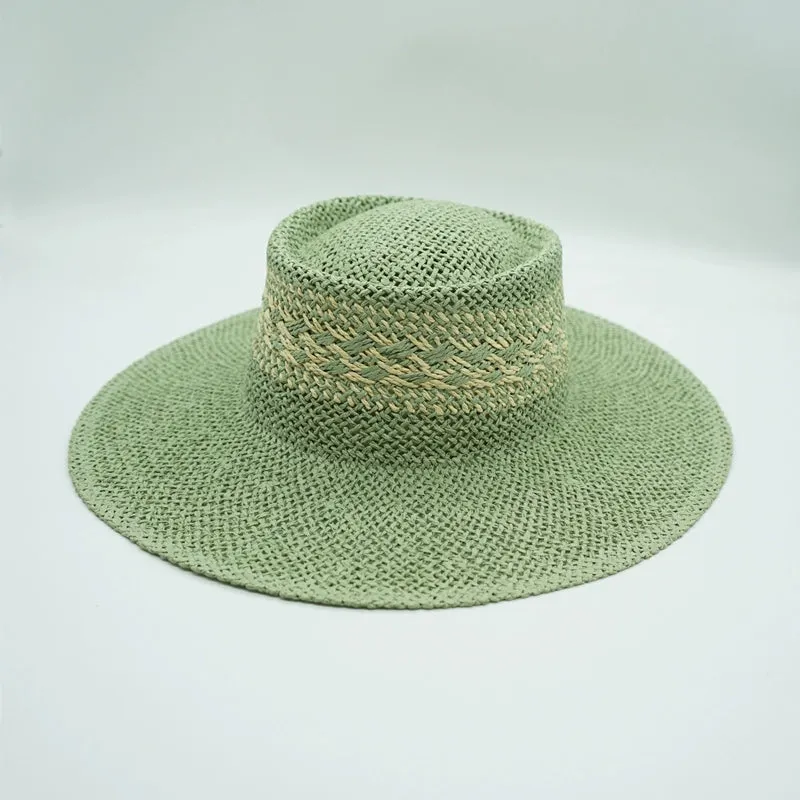 Maxct Straw Hat Japanese Style Black Brown Panama Women's Beach Big Brim