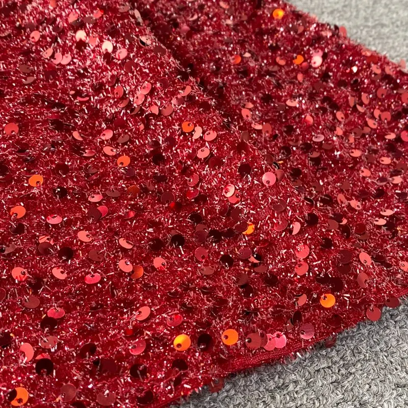 Sequins Party Maxi Dress For Women Sexy V-Neck Short Sleeve High Waist Tassel Long Robe Female Elegant Vestidos