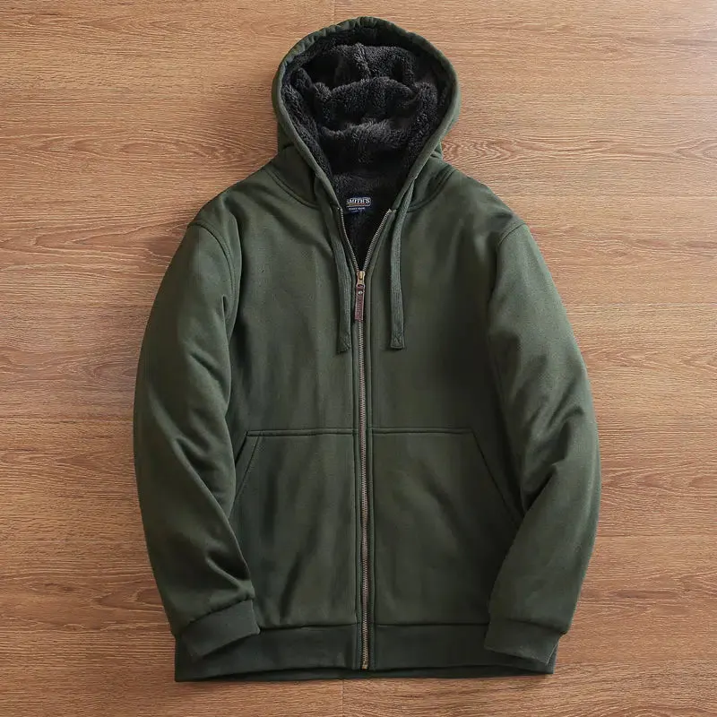 Maxct Sherpa Fleece Hooded Sweatshirt Jacket