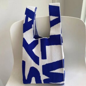 Bag For Love - Letter Graphic Crochet Bag - Women Maxct Bags