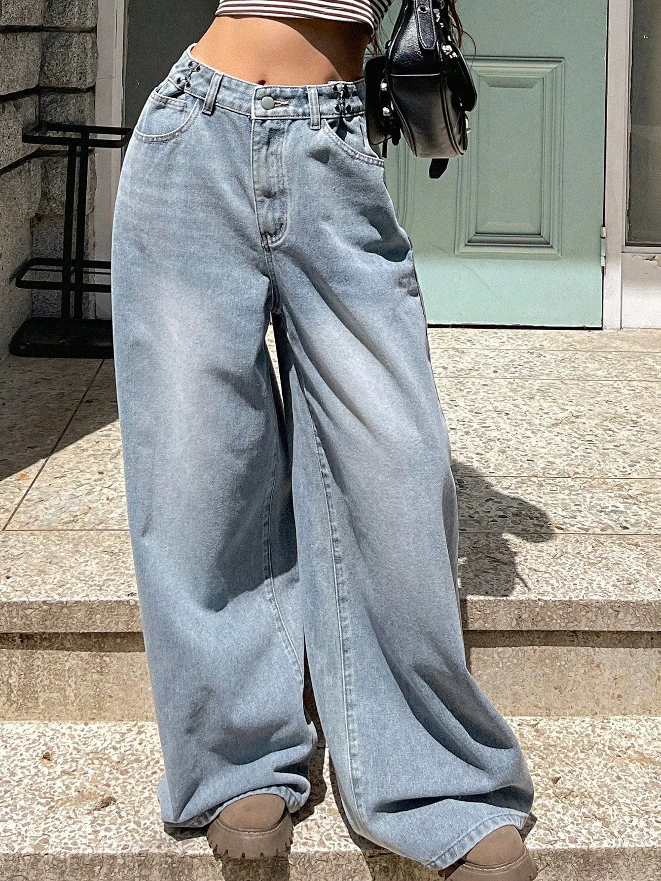 Maxct Ladies' Plain & Simple Daily Wear Denim Long Pants