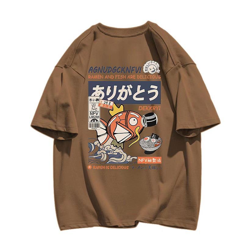Maxct outfit ideas for school Japanese-style Harajuku Shirt Cotton Anime O-neck T-shirt Sh - Image 3