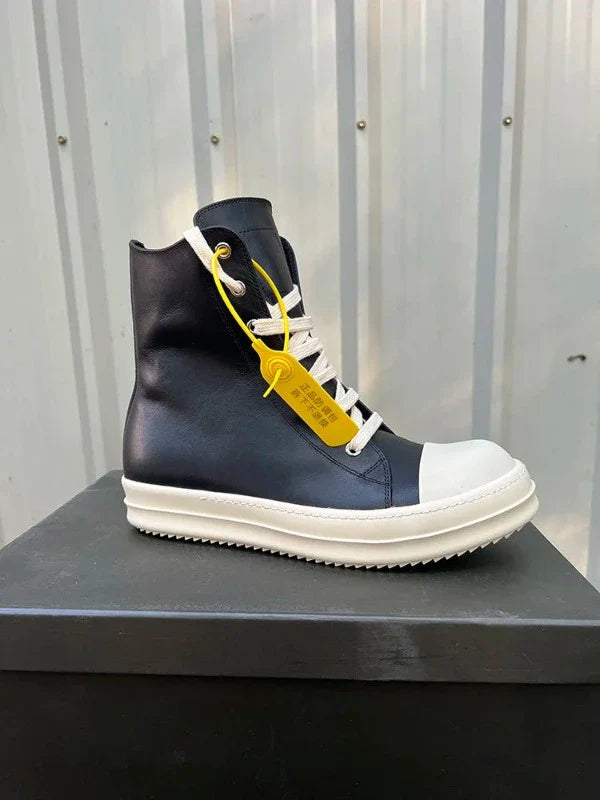 High Top Sneakers- Unisex Motorcycle Zip Boots Maxct