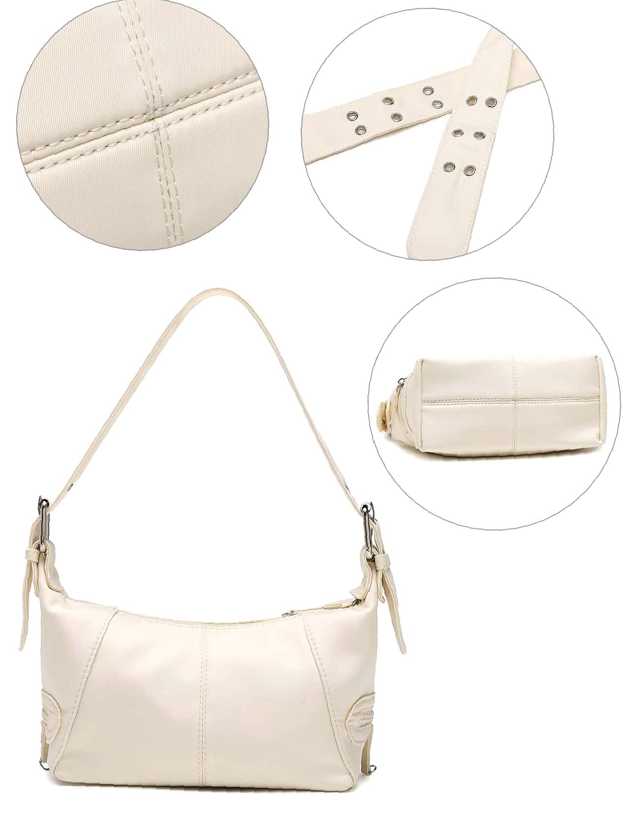 Bag For Love - Minimalist Zipper Baguette Bag  - Women Maxct Bags