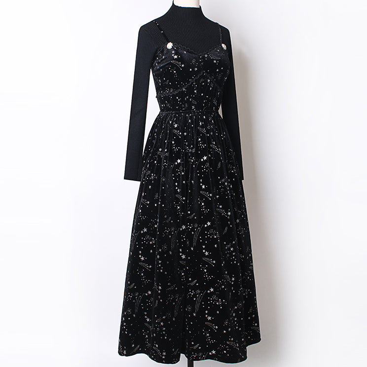 Starry Velvet Cami Midi Dress Maxct