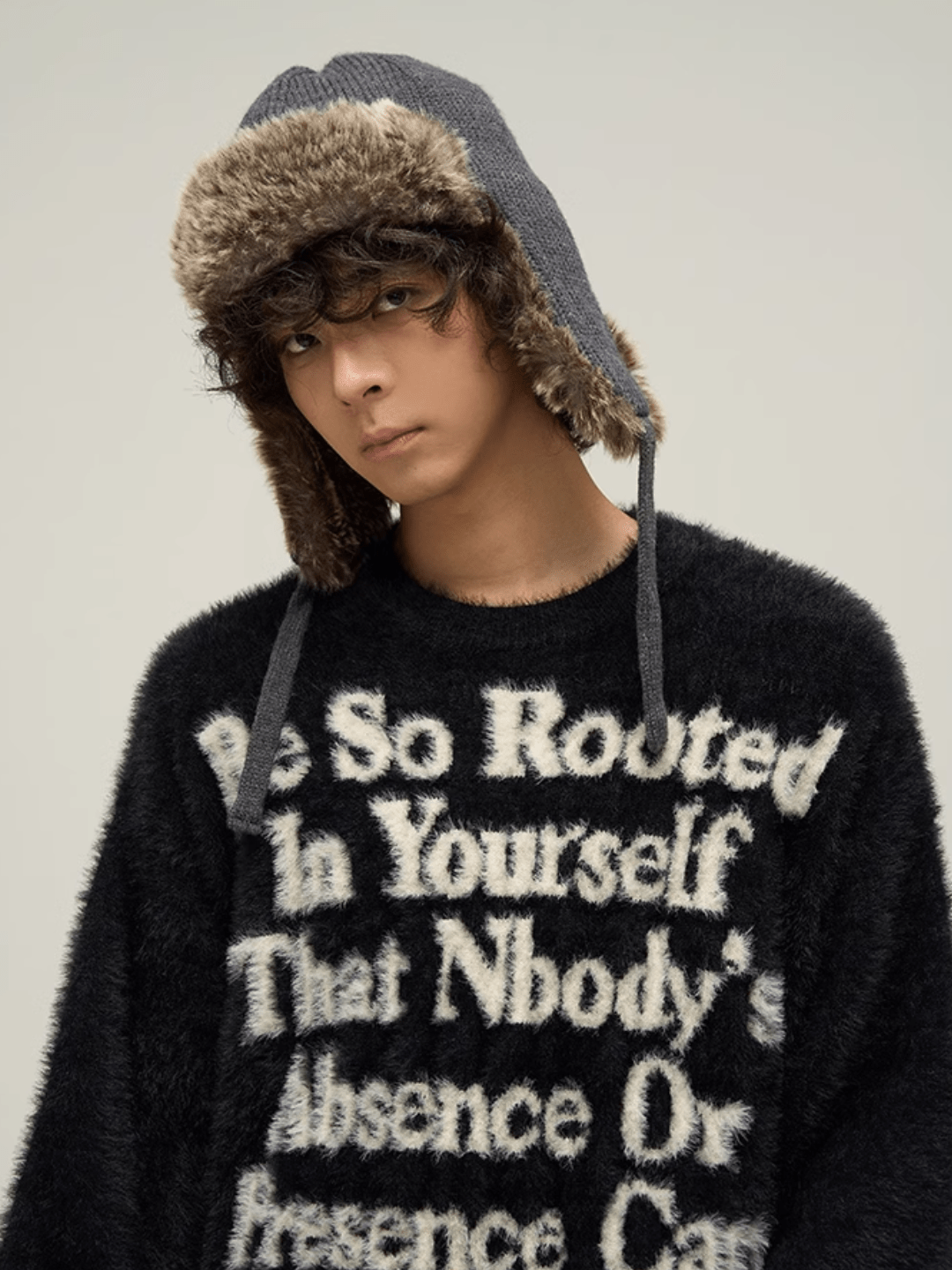 Maxct [Motherfucker] Lazy Wind Round Neck Knit Sweater Na709