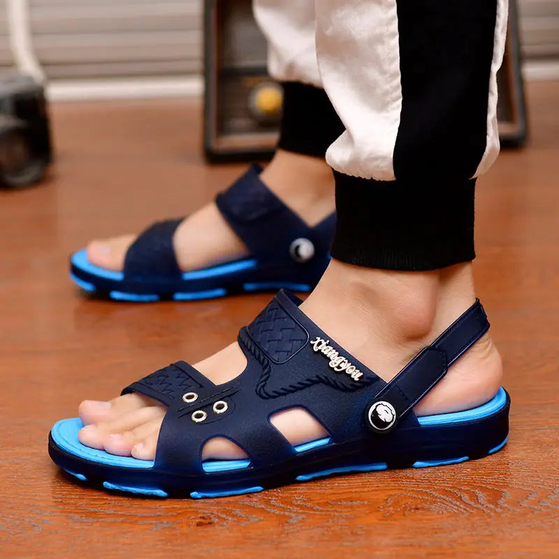 Summer Sandals Outdoor Beach Indoor Durable Anti-Slip Peep Toe Men's Maxct