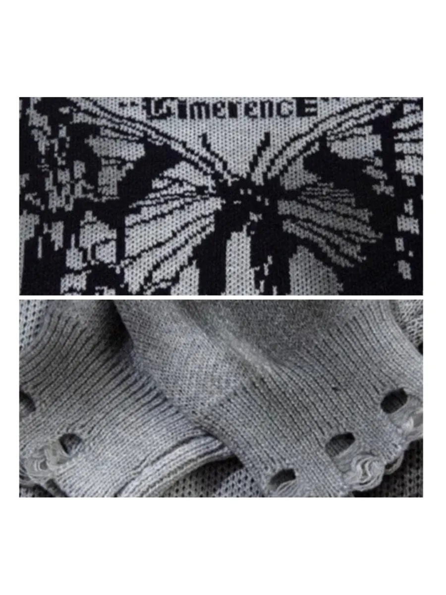 Maxct [Mz]broken Holes Sweater Na1474