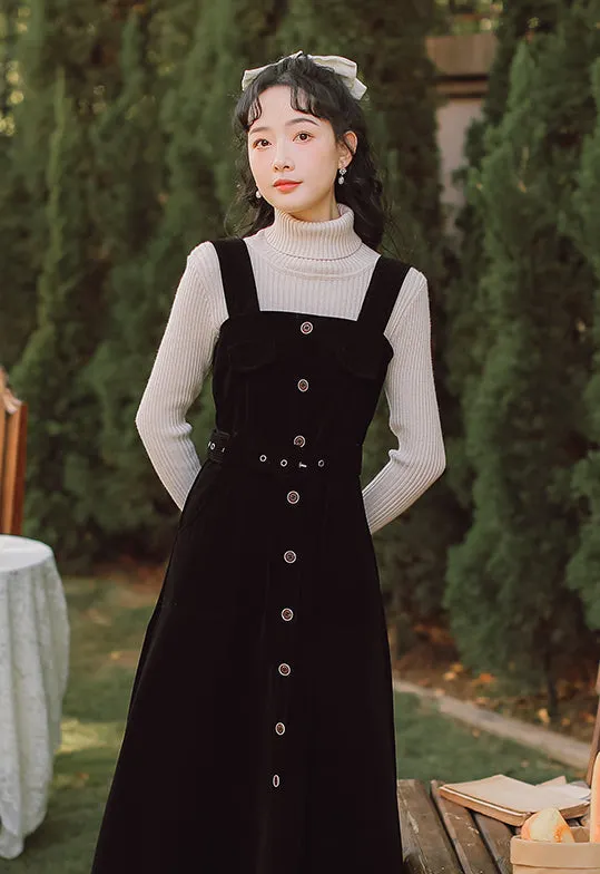 Corduroy Button Up Midi Dress Maxct
