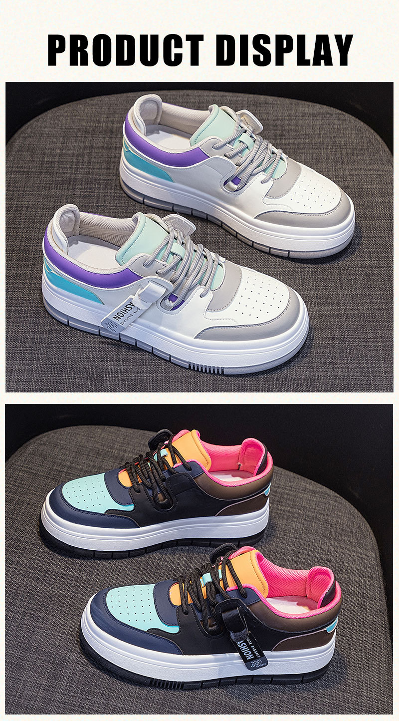 Women's  5cm Leather Wedge Sneakers - true deals club